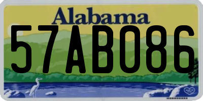 AL license plate 57AB086