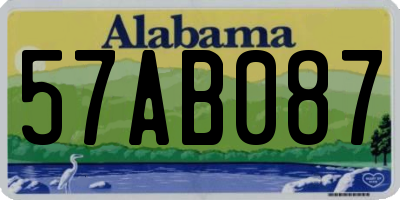 AL license plate 57AB087