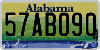 AL license plate 57AB090
