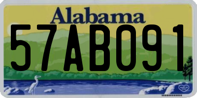 AL license plate 57AB091