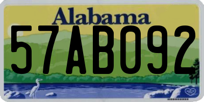 AL license plate 57AB092