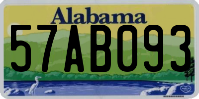AL license plate 57AB093