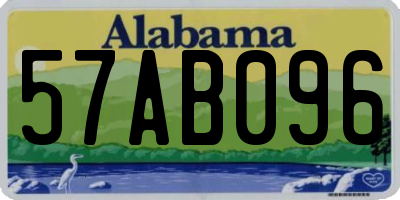 AL license plate 57AB096