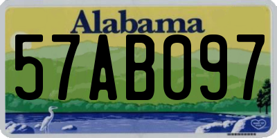 AL license plate 57AB097