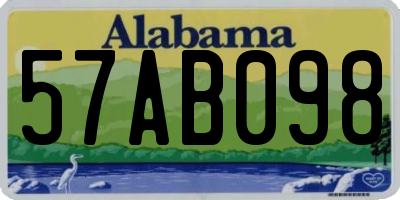 AL license plate 57AB098