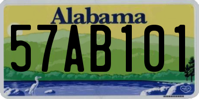 AL license plate 57AB101