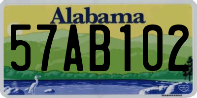 AL license plate 57AB102