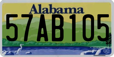 AL license plate 57AB105