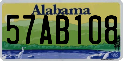 AL license plate 57AB108