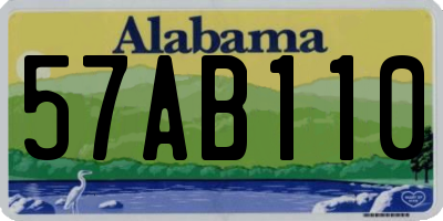 AL license plate 57AB110