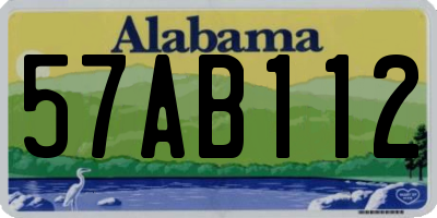 AL license plate 57AB112