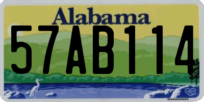AL license plate 57AB114