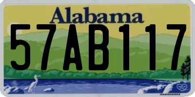 AL license plate 57AB117