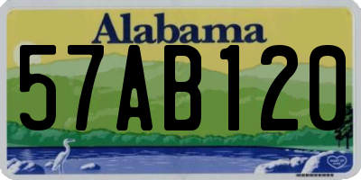 AL license plate 57AB120