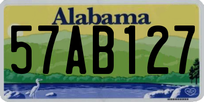AL license plate 57AB127