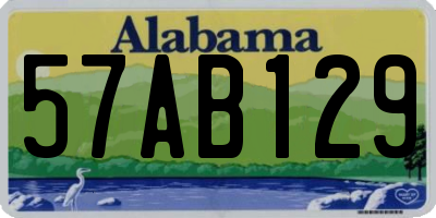 AL license plate 57AB129