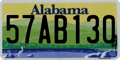 AL license plate 57AB130