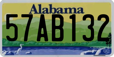 AL license plate 57AB132