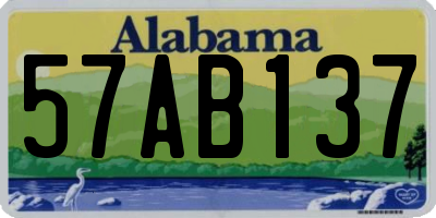 AL license plate 57AB137
