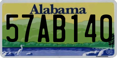 AL license plate 57AB140