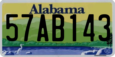 AL license plate 57AB143