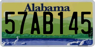 AL license plate 57AB145