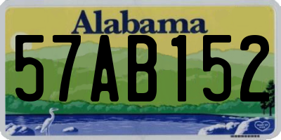 AL license plate 57AB152