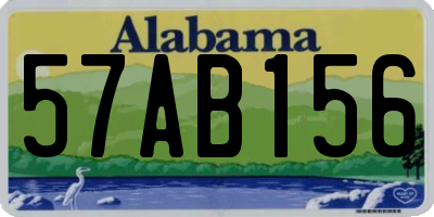 AL license plate 57AB156