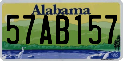 AL license plate 57AB157