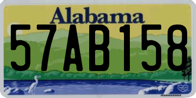 AL license plate 57AB158