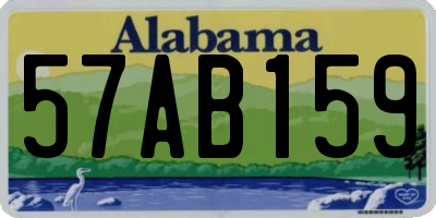 AL license plate 57AB159