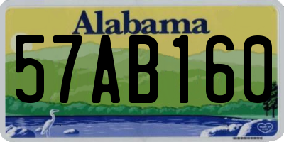 AL license plate 57AB160