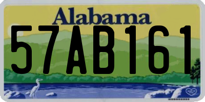 AL license plate 57AB161