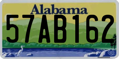 AL license plate 57AB162