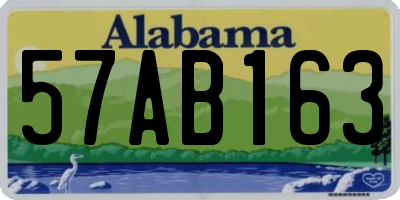 AL license plate 57AB163