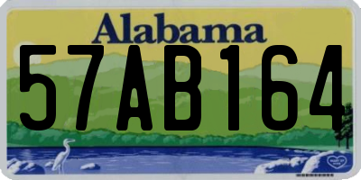 AL license plate 57AB164