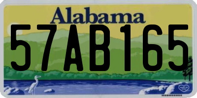 AL license plate 57AB165