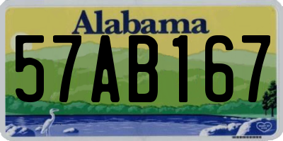 AL license plate 57AB167