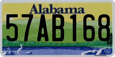 AL license plate 57AB168