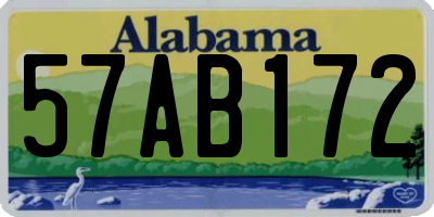AL license plate 57AB172