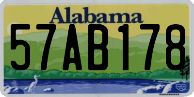 AL license plate 57AB178
