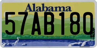 AL license plate 57AB180