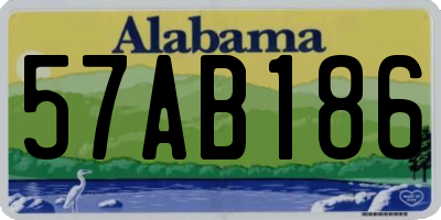 AL license plate 57AB186