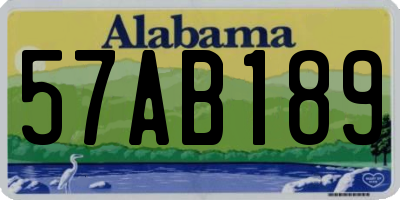 AL license plate 57AB189