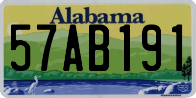 AL license plate 57AB191