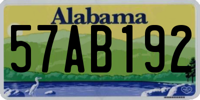 AL license plate 57AB192