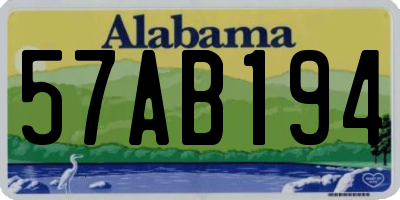 AL license plate 57AB194