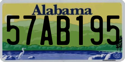 AL license plate 57AB195