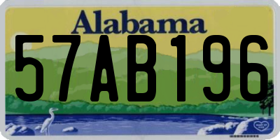 AL license plate 57AB196