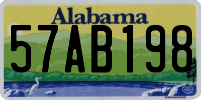 AL license plate 57AB198